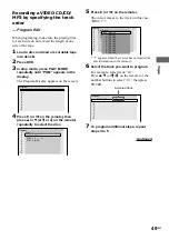 Предварительный просмотр 49 страницы Sony MHC-GX90D - Dvd Shelf System Operating Instructions Manual