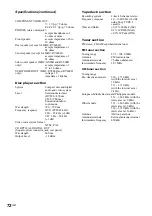 Preview for 72 page of Sony MHC-GX90D - Dvd Shelf System Operating Instructions Manual