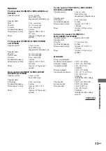 Preview for 73 page of Sony MHC-GX90D - Dvd Shelf System Operating Instructions Manual