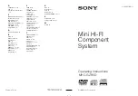 Sony MHC-GZR5D Operating Instructions Manual preview