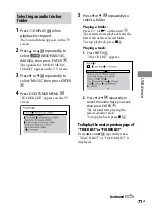 Предварительный просмотр 71 страницы Sony MHC-GZR5D Operating Instructions Manual