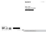 Preview for 1 page of Sony MHC-GZR777DA Operating Instructions Manual