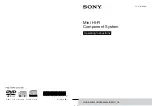 Предварительный просмотр 1 страницы Sony MHC-GZR777DA Operating Instructions Manual