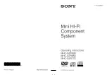 Sony mhc-gzr77d Operating Instructions Manual preview