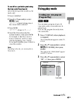 Preview for 47 page of Sony mhc-gzr77d Operating Instructions Manual