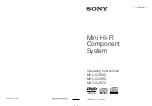 Sony MHC-GZR7D Operating Instructions Manual preview