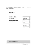 Preview for 1 page of Sony MHC-GZX33D Operating Instructions Manual