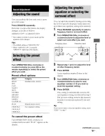 Предварительный просмотр 19 страницы Sony MHC-LX10000 - High Power Mini Hi-fi System Operating Instructions Manual