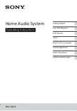 Предварительный просмотр 1 страницы Sony MHC-M20D Operating Instructions Manual