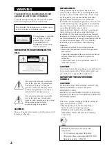Preview for 2 page of Sony MHC-NX1 Operating Instructions Manual