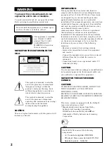 Предварительный просмотр 2 страницы Sony MHC-NX1 Operating Instructions Manual