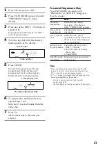 Предварительный просмотр 21 страницы Sony MHC-NX1 Operating Instructions Manual