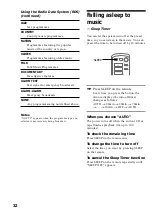 Предварительный просмотр 32 страницы Sony MHC-NX1 Operating Instructions Manual