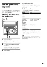 Предварительный просмотр 43 страницы Sony MHC-NX300AV Operating Instructions Manual