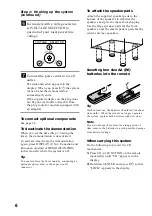 Предварительный просмотр 6 страницы Sony MHC-NX3AV Operating Instructions  (primary manual) Operating Instructions Manual