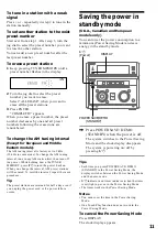 Preview for 11 page of Sony MHC-NX3AV Operating Instructions  (primary manual) Operating Instructions Manual