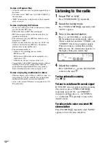 Предварительный просмотр 12 страницы Sony MHC-RG295 Operating Instructions Manual