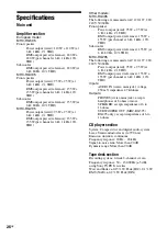 Предварительный просмотр 26 страницы Sony MHC-RG295 Operating Instructions Manual