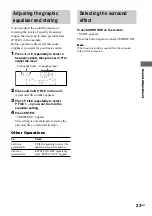 Preview for 23 page of Sony MHC-RG55 Operating Instructions Manual