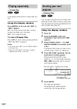 Preview for 12 page of Sony MHC-RG550 Operating Instructions Manual
