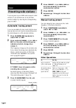 Предварительный просмотр 14 страницы Sony MHC-RG550 Operating Instructions Manual