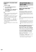 Preview for 16 page of Sony MHC-RG550 Operating Instructions Manual
