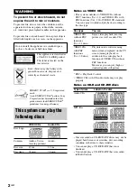 Preview for 2 page of Sony MHC-RV2 Operating Instructions Manual