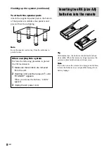Preview for 8 page of Sony MHC-RV2 Operating Instructions Manual