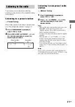 Preview for 21 page of Sony MHC-RV2 Operating Instructions Manual