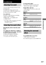 Preview for 25 page of Sony MHC-RV2 Operating Instructions Manual