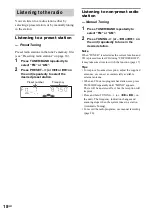 Preview for 18 page of Sony MHC-RV20 Operating Instructions Manual