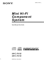 Preview for 1 page of Sony MHC-RV50 Operating Instructions Manual