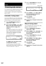 Preview for 18 page of Sony MHC-RV50 Operating Instructions Manual