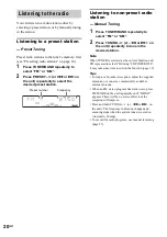 Предварительный просмотр 20 страницы Sony MHC-RV50 Operating Instructions Manual