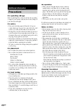 Preview for 42 page of Sony MHC-RV50 Operating Instructions Manual