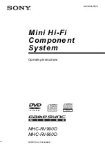 Sony MHC-RV660D Operating Instructions Manual preview