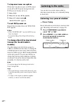 Preview for 40 page of Sony MHC-RV660D Operating Instructions Manual