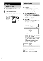 Предварительный просмотр 42 страницы Sony MHC-RV660D Operating Instructions Manual