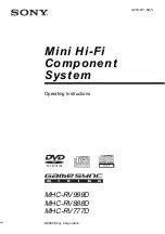 Preview for 1 page of Sony MHC-RV777D Operating Instructions Manual