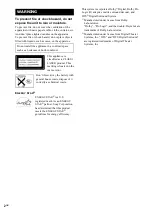 Preview for 2 page of Sony MHC-RV777D Operating Instructions Manual