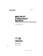 Preview for 1 page of Sony MHC-RV8 Operating Instructions Manual