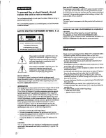 Preview for 2 page of Sony MHC-RX30 Operating Instructions Manual