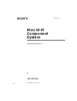 Предварительный просмотр 1 страницы Sony MHC-RX90 Operating Instructions Manual