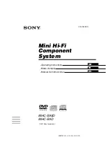 Предварительный просмотр 1 страницы Sony MHC-S90D Operating Instructions Manual