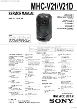 Предварительный просмотр 1 страницы Sony MHC-V21 Service Manual