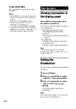 Предварительный просмотр 22 страницы Sony MHC-V3 Operating Instructions Manual