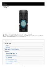 Sony MHC-V42D Help Manual preview