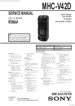 Preview for 1 page of Sony MHC-V42D Service Manual