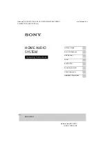 Preview for 1 page of Sony MHC-V44D Operating Instructions Manual