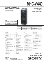 Preview for 1 page of Sony MHC-V44D Service Manual